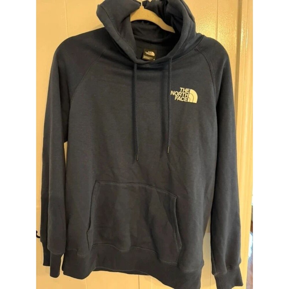 The North Face Women’s Navy Blue Pullover Hoodie Size Medium Logo Sweatshirt